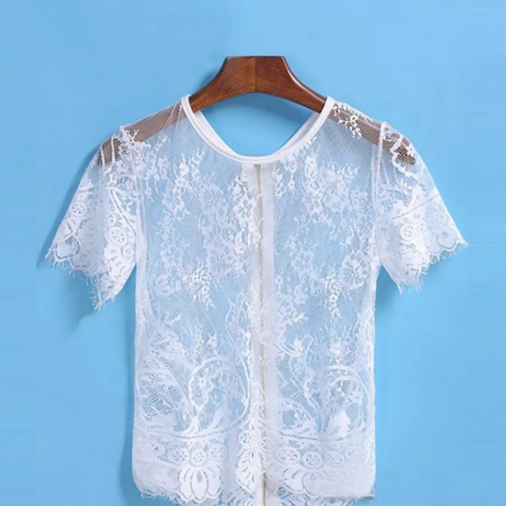 Festival vibes Eyelash Lace Crop Top| Lace Top